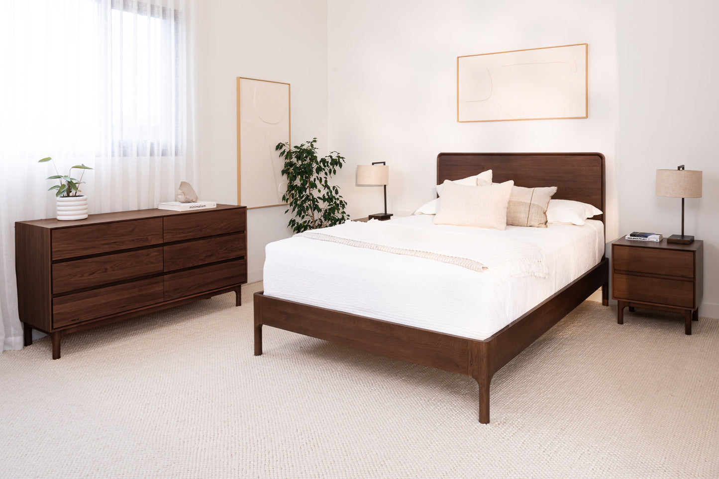 Emery Walnut Bed Frame