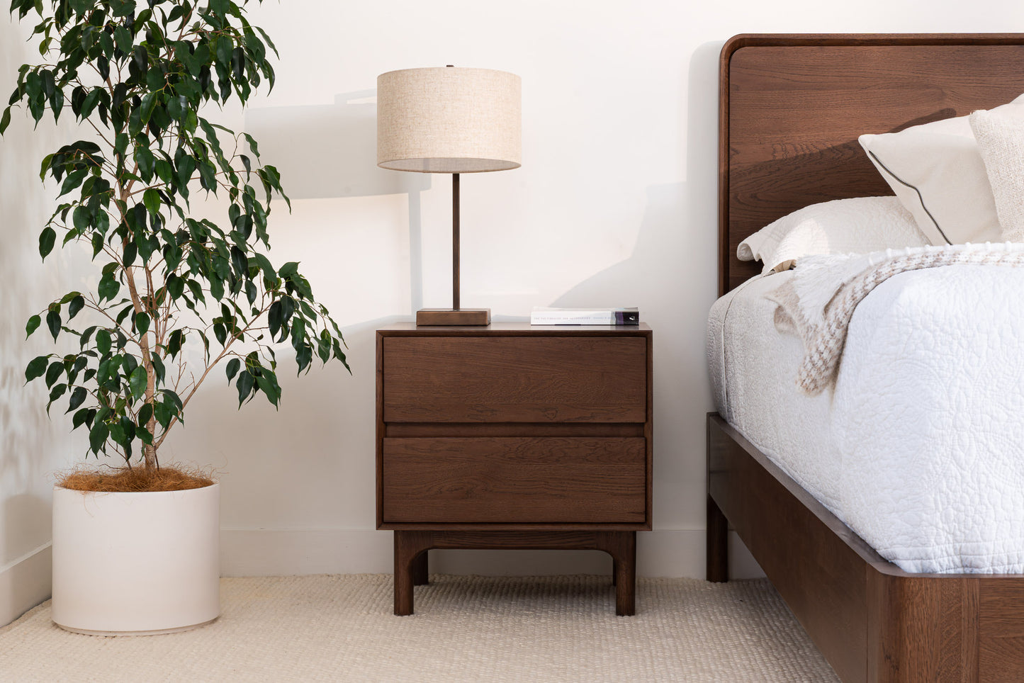 Emery Walnut Bedside Table