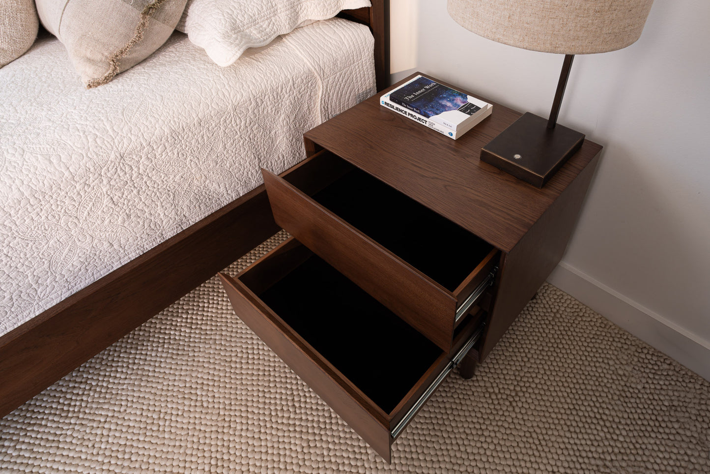 Emery Walnut Bedside Table