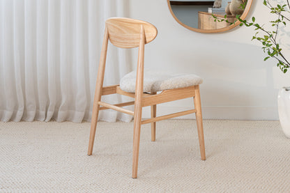 Eluna Tasmanian Oak Natural Upholstered Dining Chair
