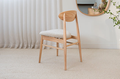 Eluna Tasmanian Oak Natural Upholstered Dining Chair