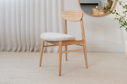 Eluna Tasmanian Oak Natural Upholstered Dining Chair