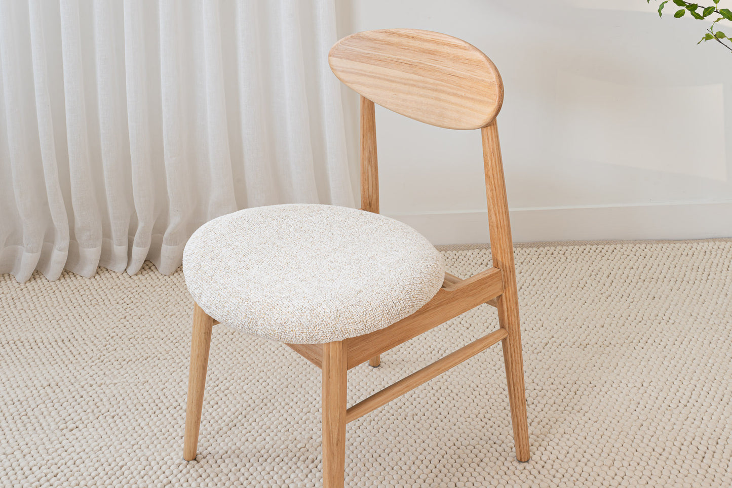 Eluna Tasmanian Oak Natural Upholstered Dining Chair