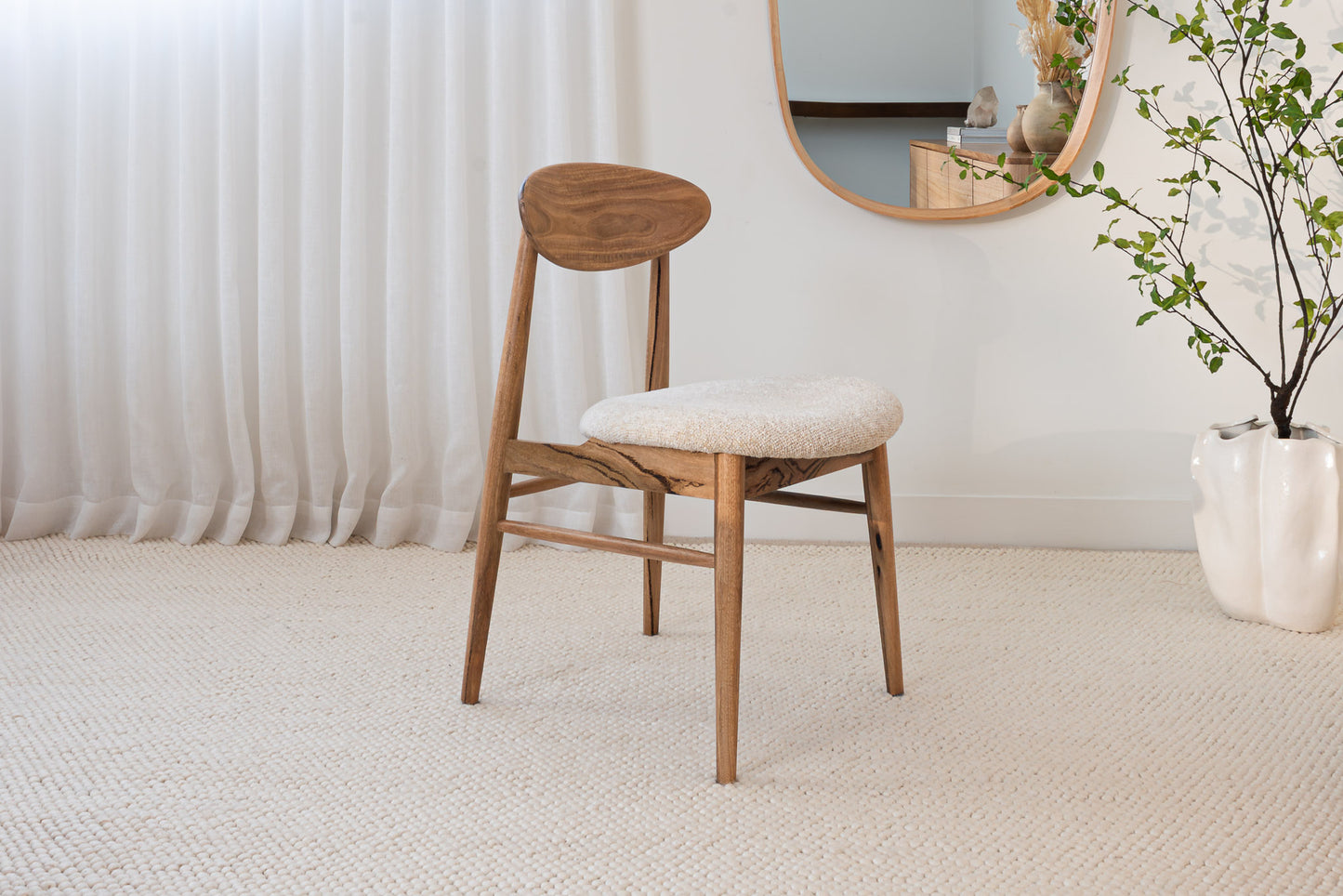 Eluna Marri Natural Upholstered Dining Chair