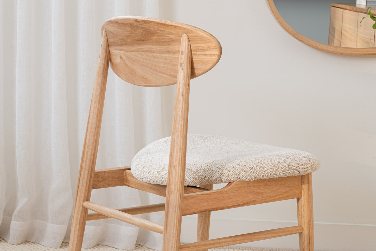 Eluna Tasmanian Oak Natural Upholstered Dining Chair