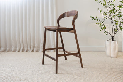 Freya Solid Walnut Barstool