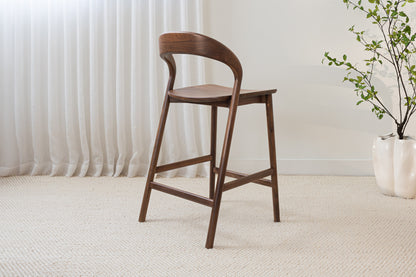 Freya Solid Walnut Barstool