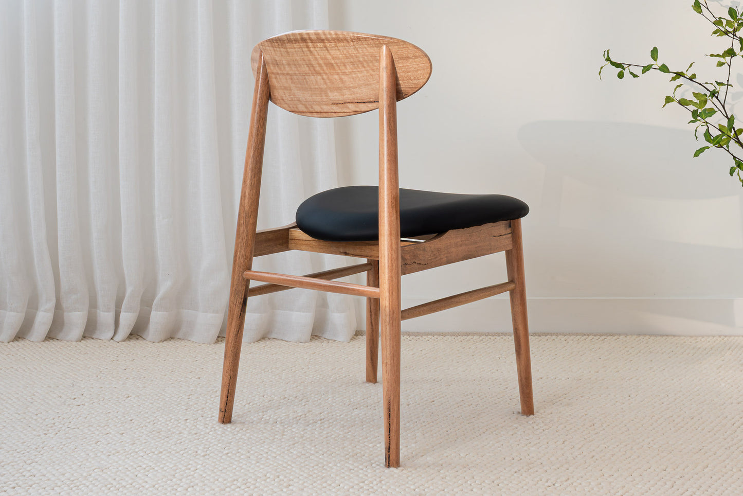 Eluna Marri Black PU Upholstered Dining Chair