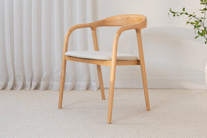 Chelsea Solid American Ash Oak Hardwood Dining Arm Chair