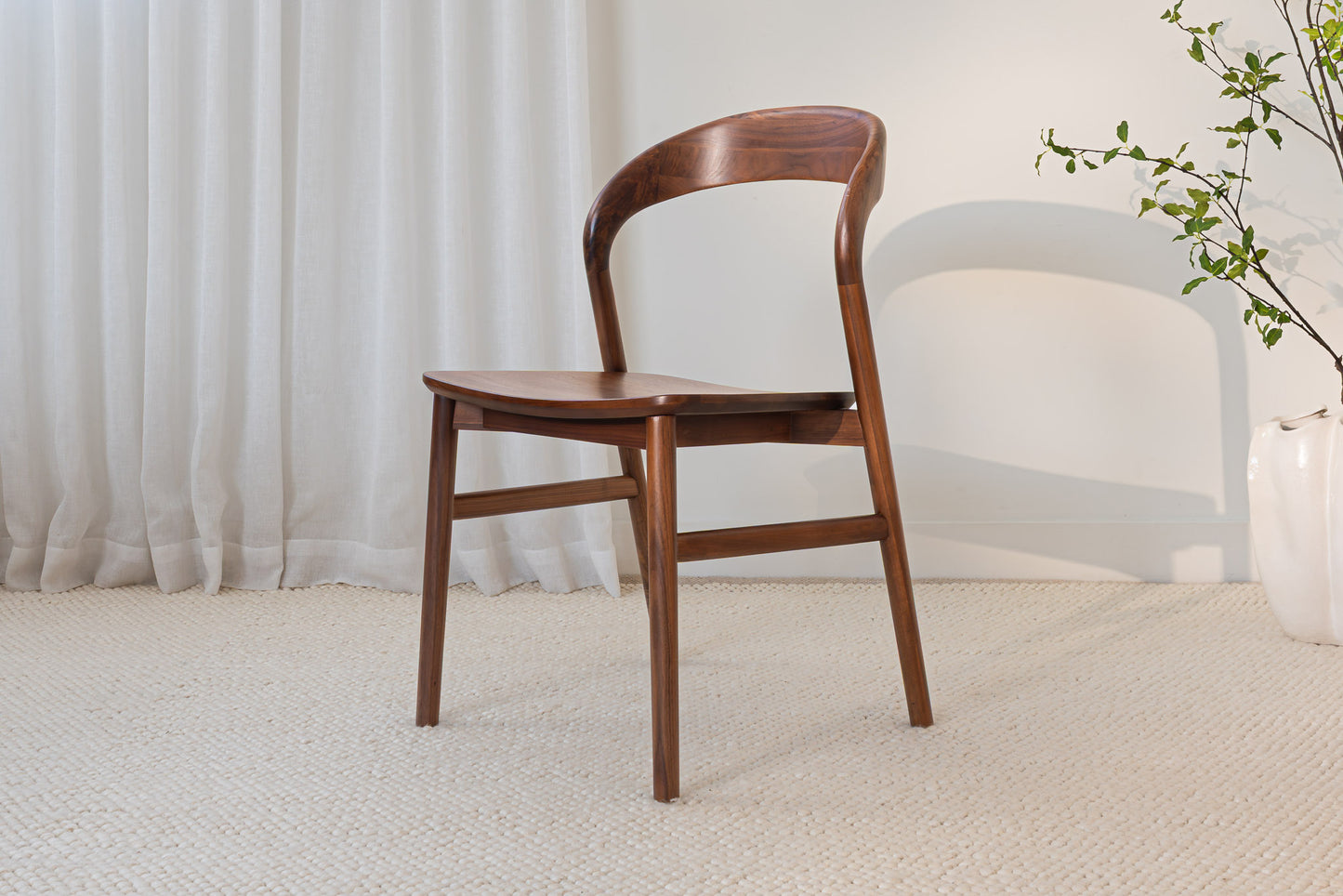 Freya Solid Walnut Hardwood Dining Chair