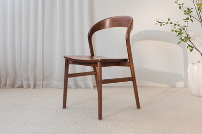 Freya Solid Walnut Hardwood Dining Chair