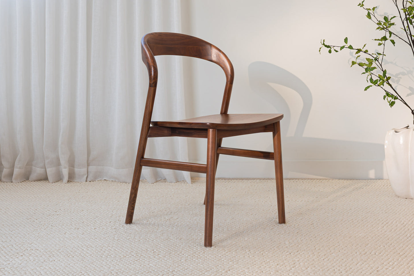 Freya Solid Walnut Hardwood Dining Chair
