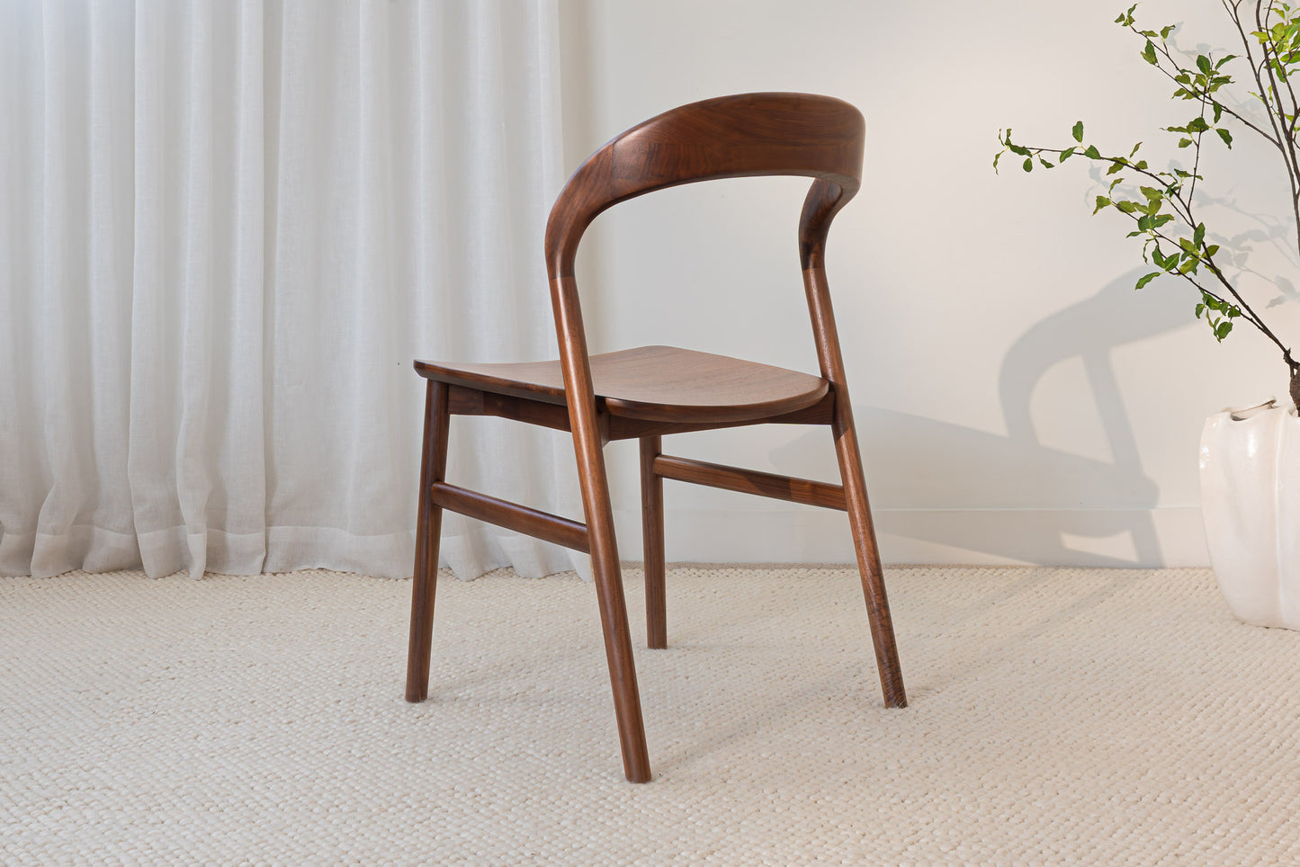 Freya Solid Walnut Hardwood Dining Chair