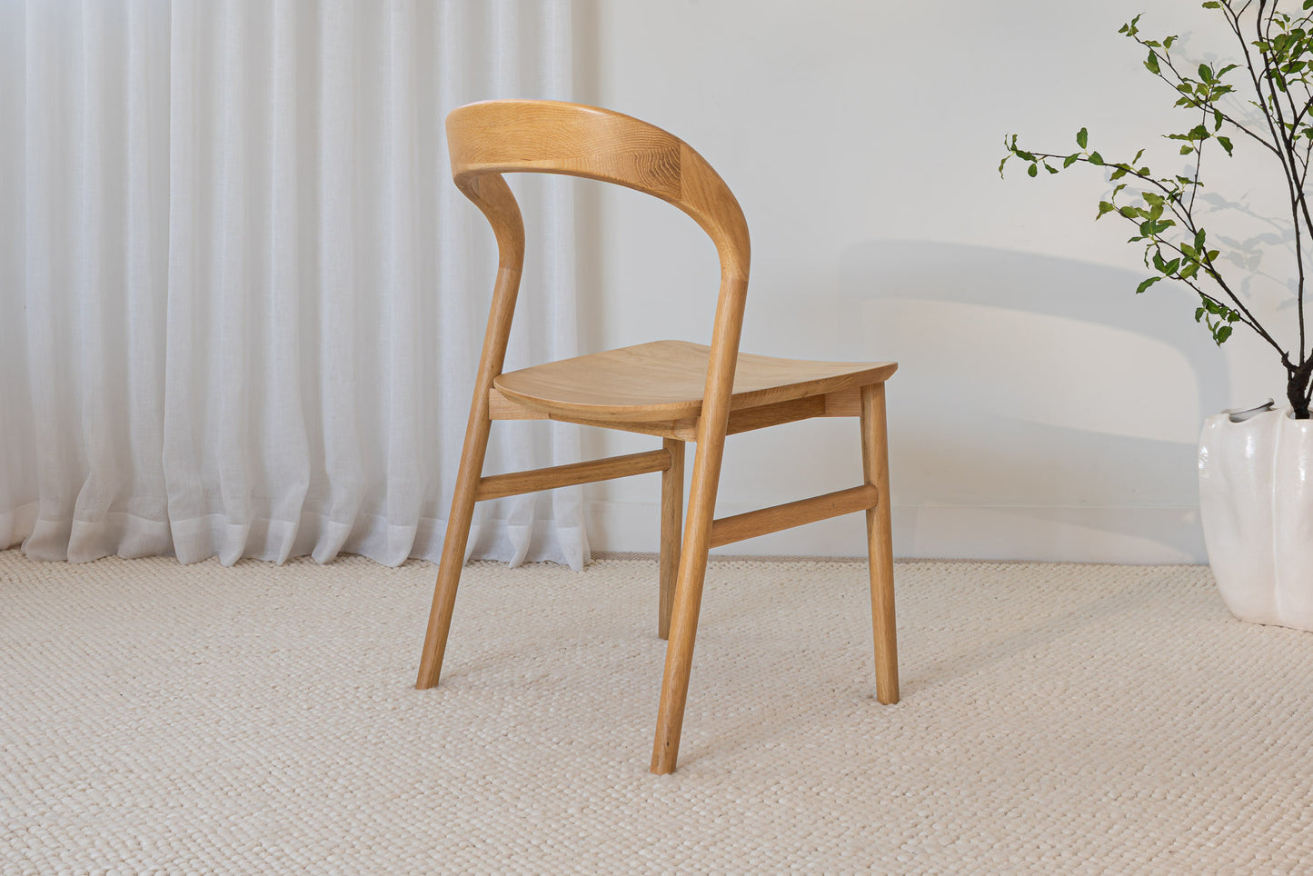 Freya Solid American Oak Hardwood Dining Chair