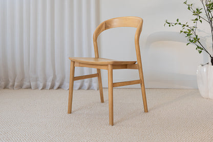 Freya Solid American Oak Hardwood Dining Chair