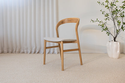 Freya American Oak Upholstered Dining Chair