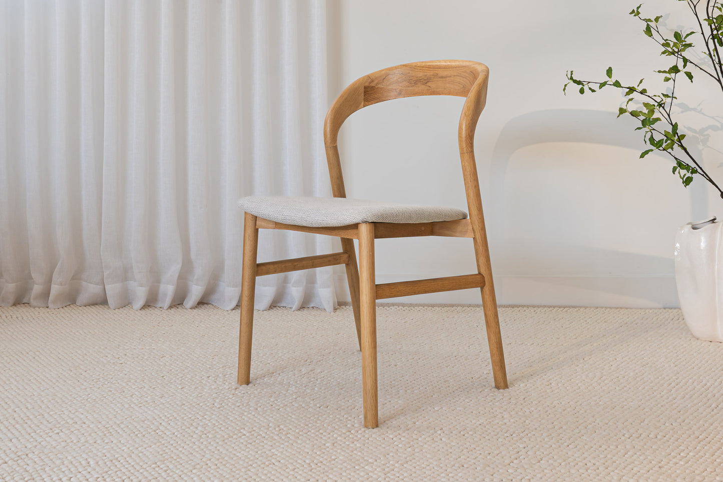 Freya American Oak Upholstered Dining Chair