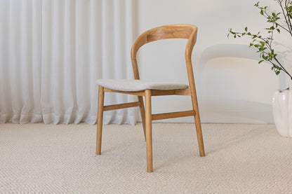 Freya American Oak Upholstered Dining Chair