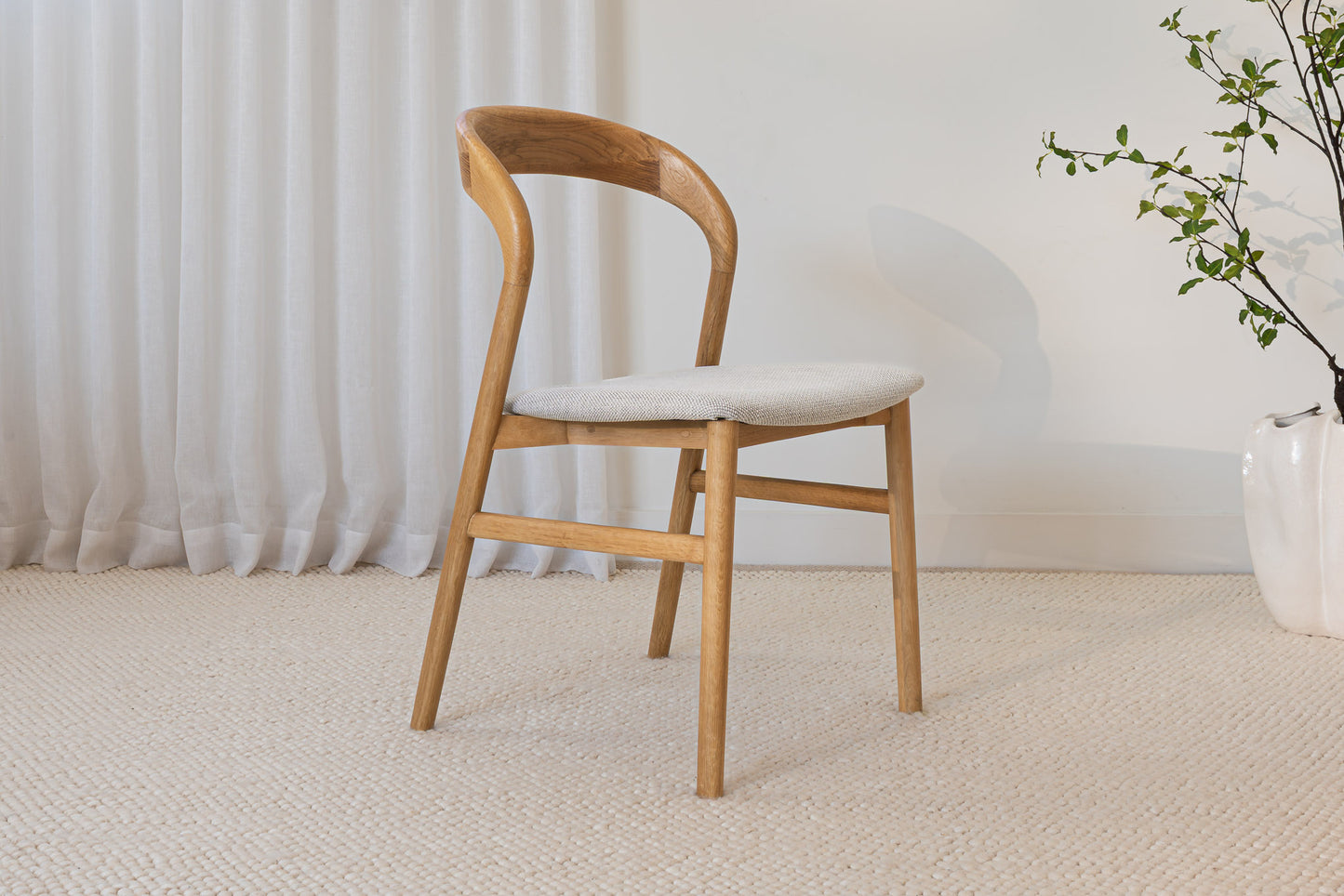 Freya American Oak Upholstered Dining Chair