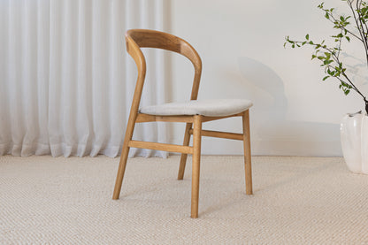 Freya American Oak Upholstered Dining Chair