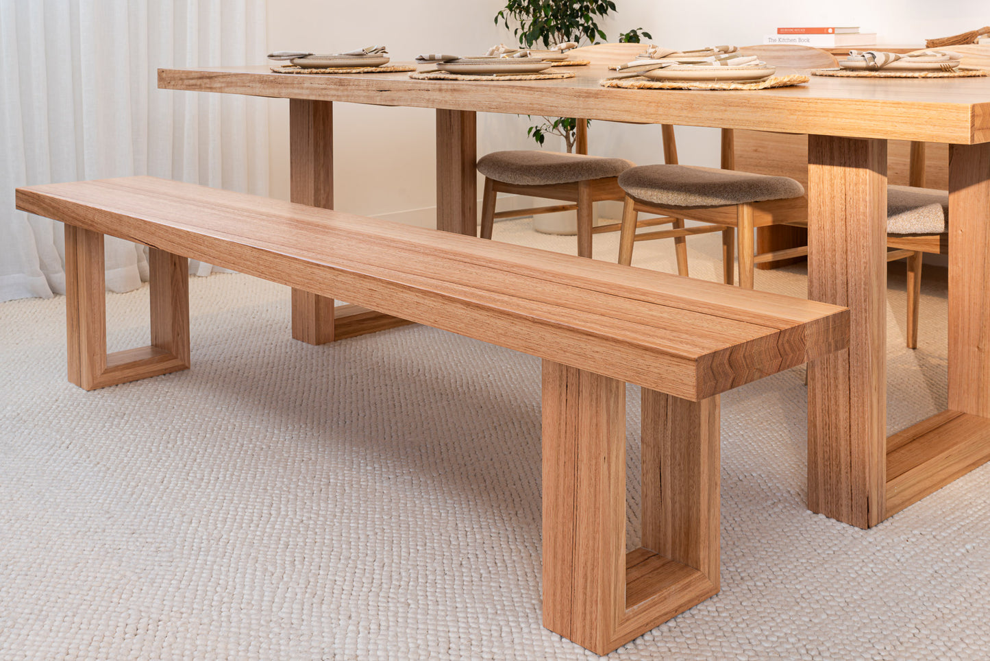 As New Hamilton Vic Ash Feature Bench Seat 2.2m
