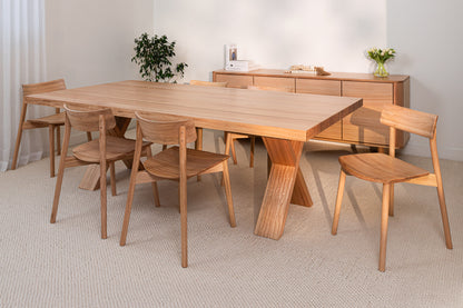 Ex Demo Axl Vic Ash Feature Grade Dining Table 2.4m