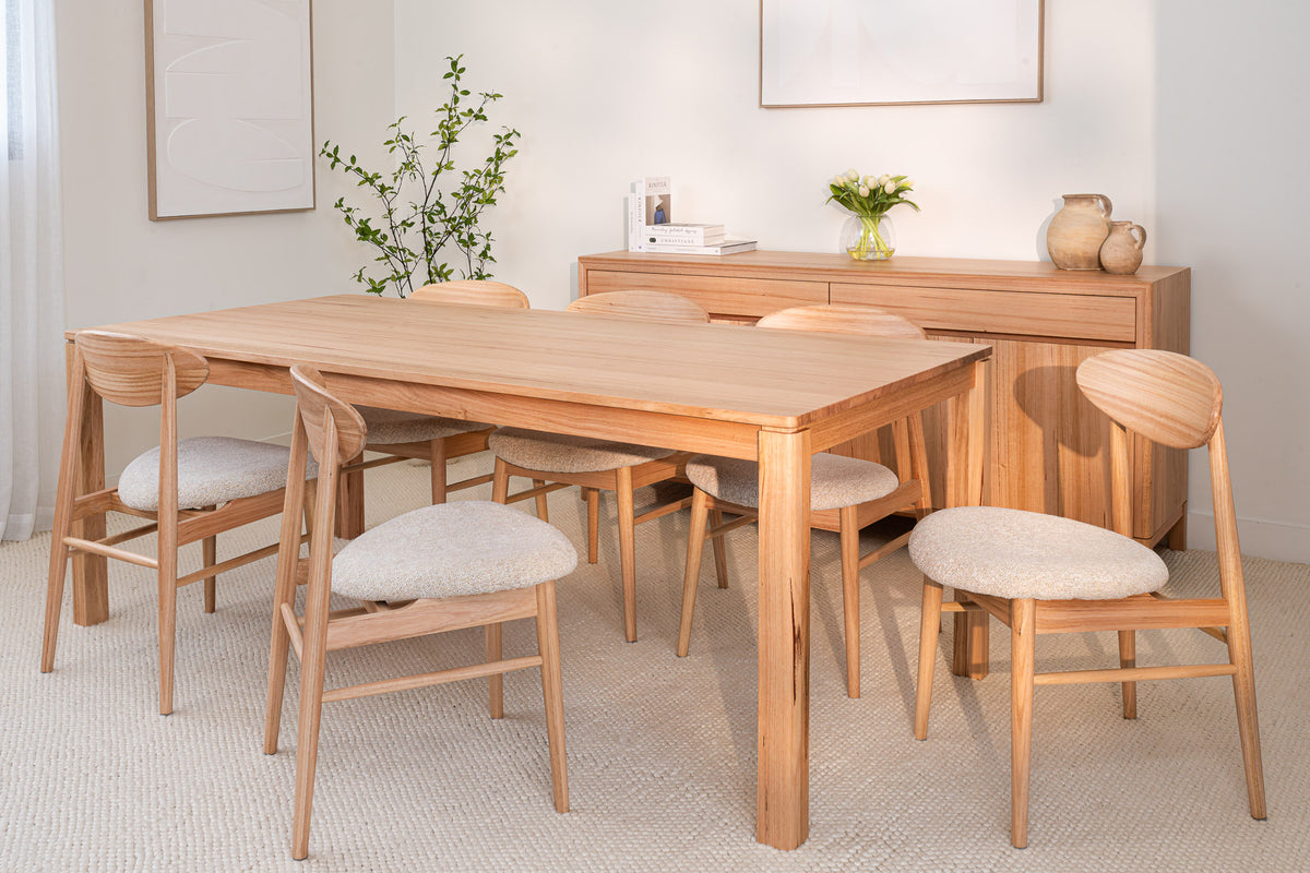 Eluna Tasmanian Oak Natural Upholstered Dining Chair