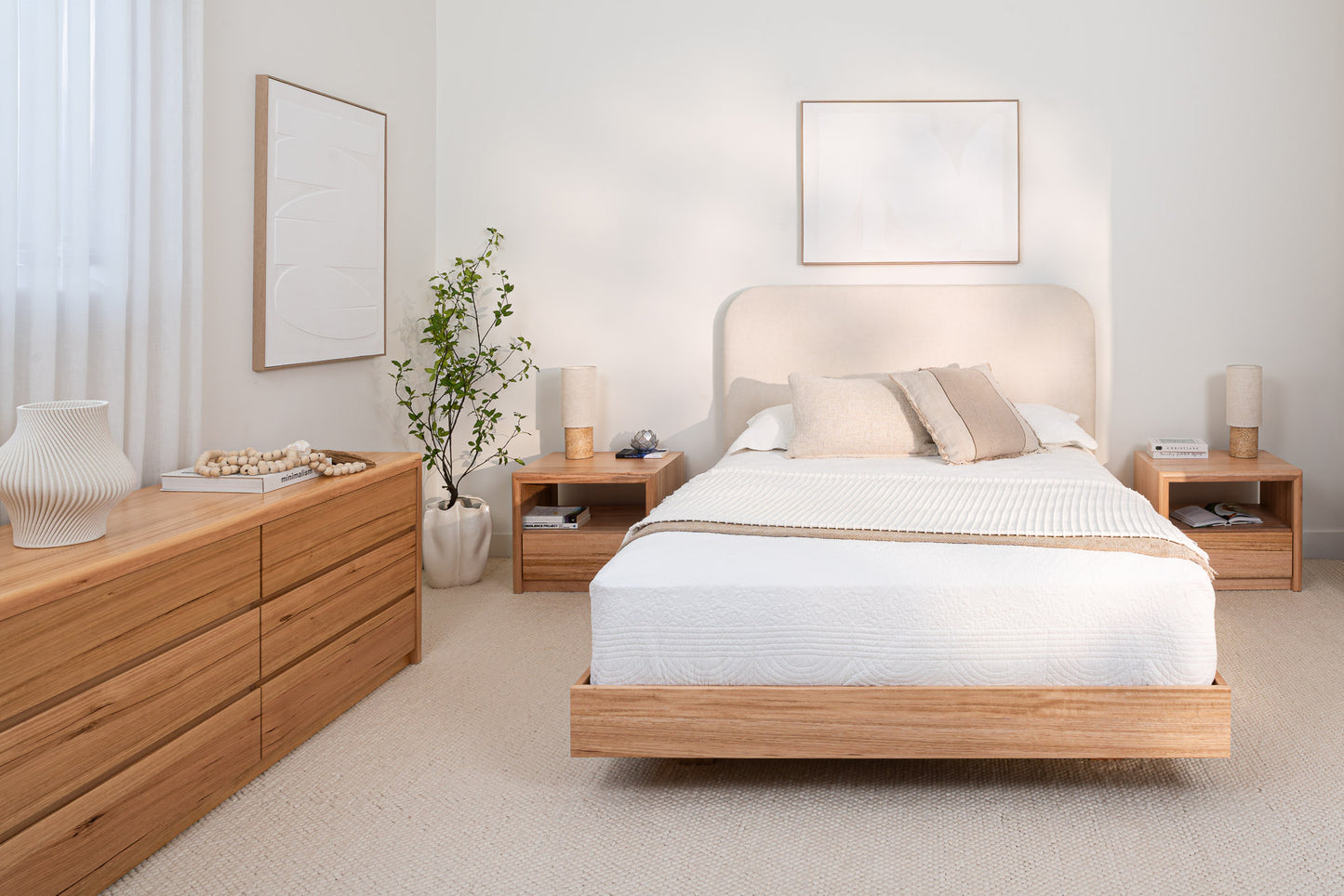 Yakka Curve Tasmanian Oak Feature Grade Bed Frame