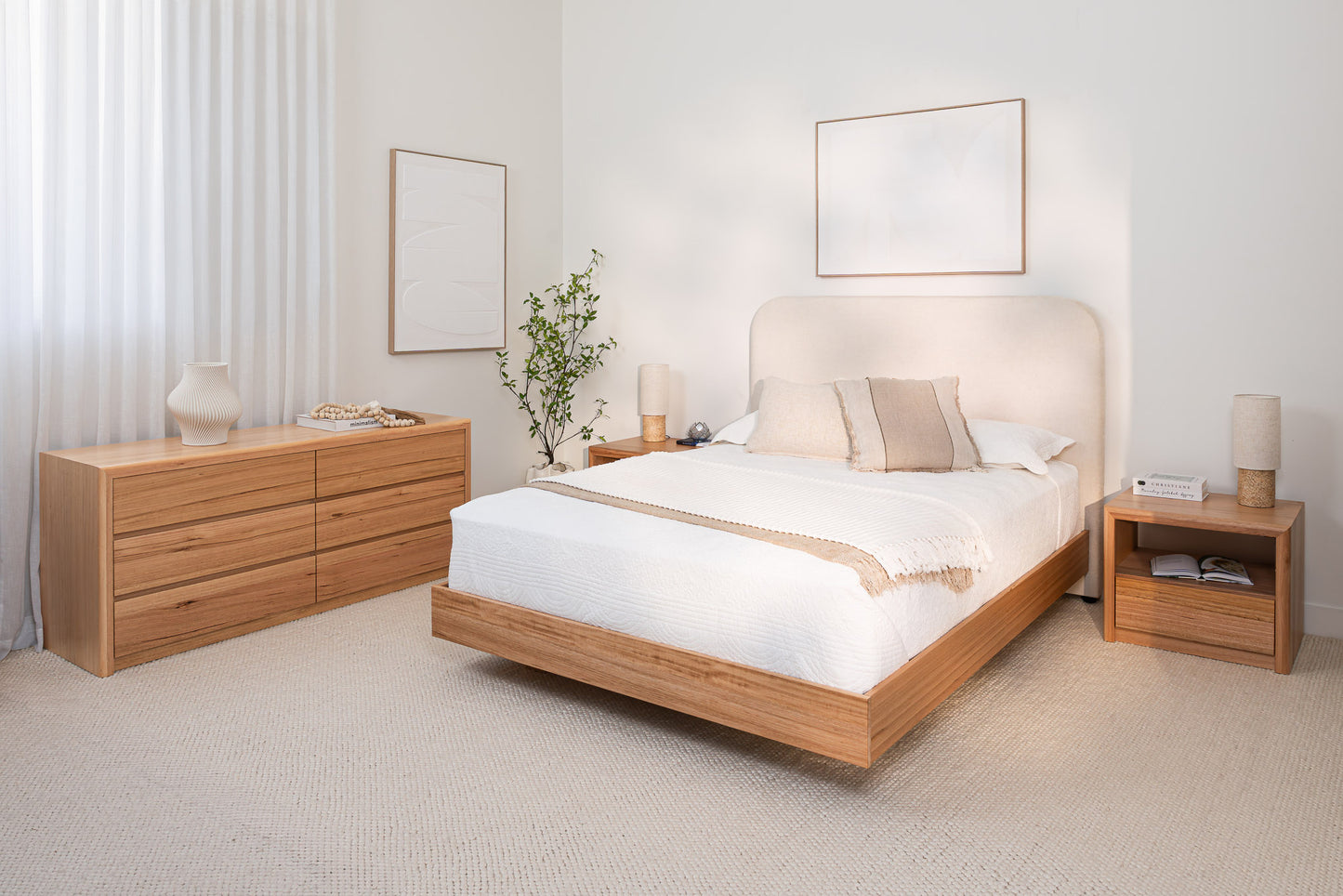 Yakka Curve Tasmanian Oak Feature Grade Bed Frame