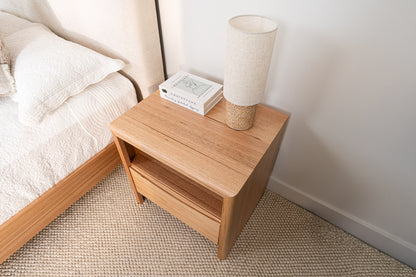 Yakka Cloud Tasmanian Oak Feature Grade Bedside Table