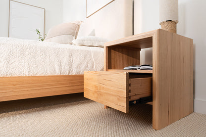 Yakka Cloud Tasmanian Oak Feature Grade Bedside Table
