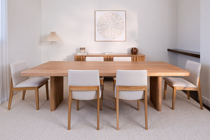Hermes Curve Vic Ash Feature Grade Dining Table