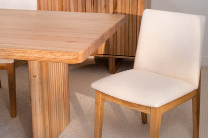 Hermes Curve Vic Ash Feature Grade Dining Table
