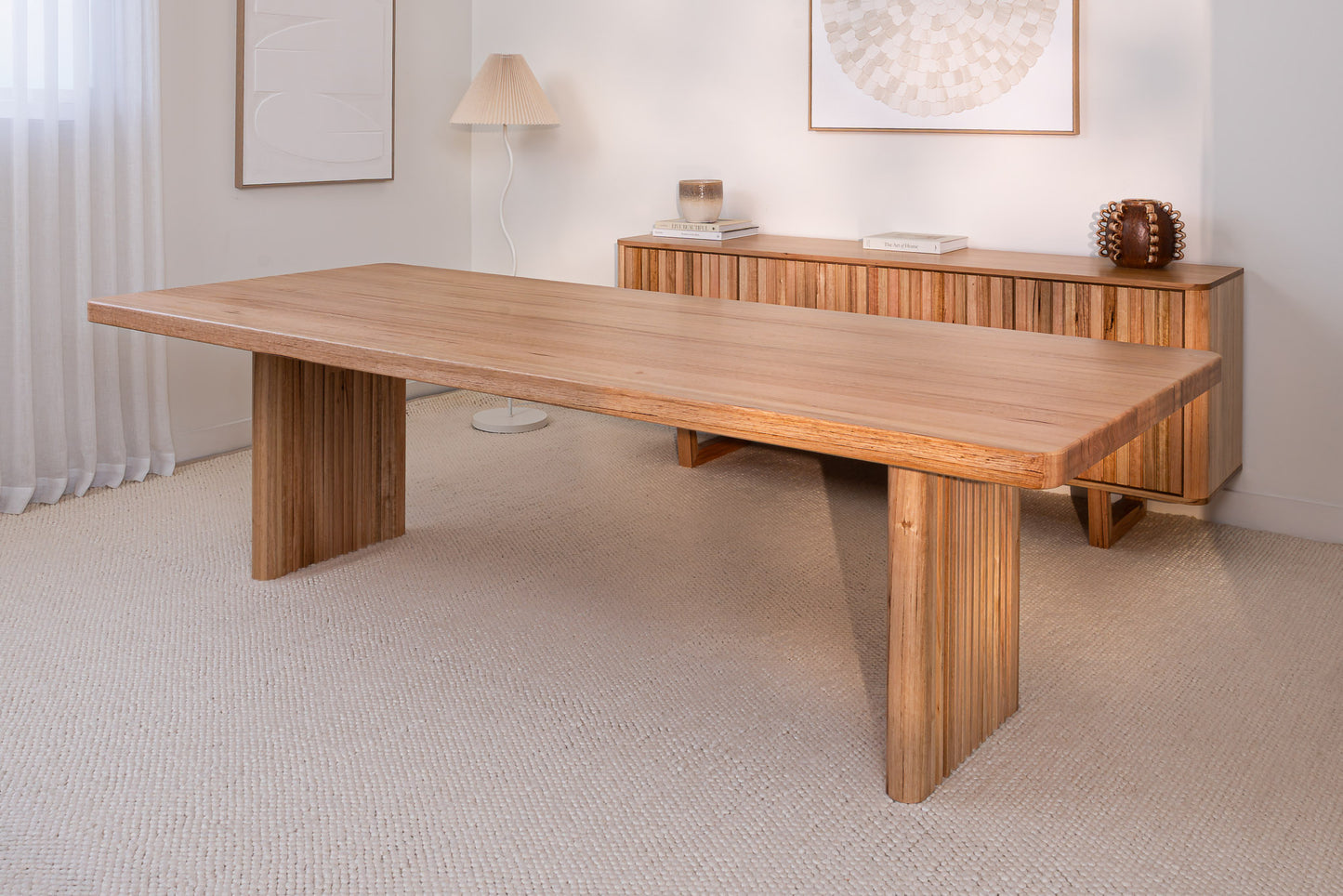Hermes Curve Vic Ash Feature Grade Dining Table