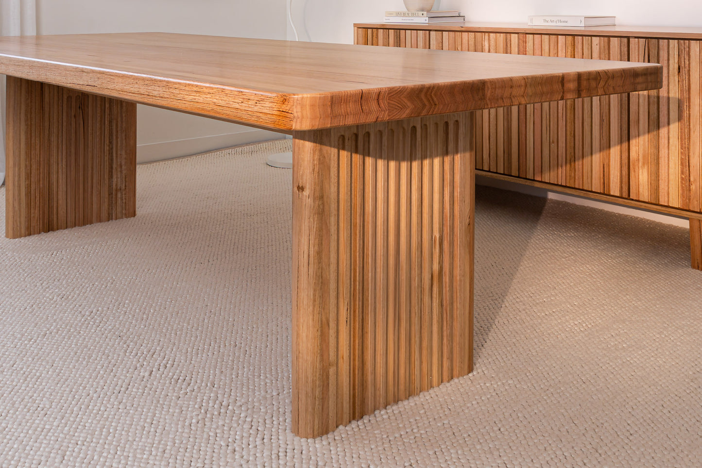 Hermes Curve Vic Ash Feature Grade Dining Table
