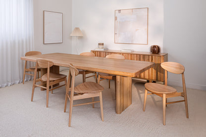 Hermes Curve Vic Ash Feature Grade Dining Table