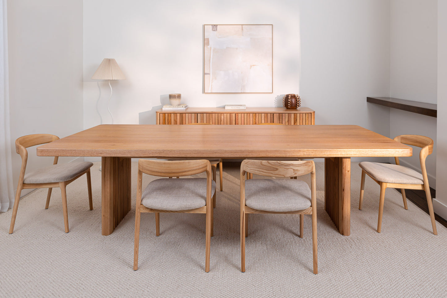 Hermes Curve Vic Ash Feature Grade Dining Table