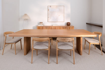 Hermes Curve Vic Ash Feature Grade Dining Table