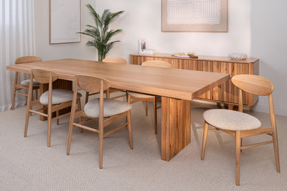 Hermes Vic Ash Feature Grade Dining Table