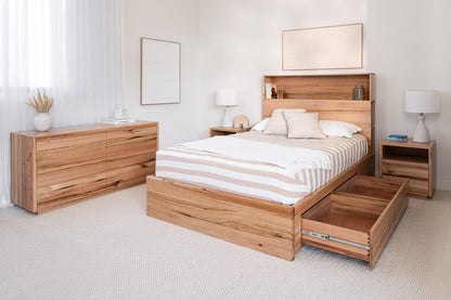York Curve 4 Drawer Bookcase Messmate Bed Frame
