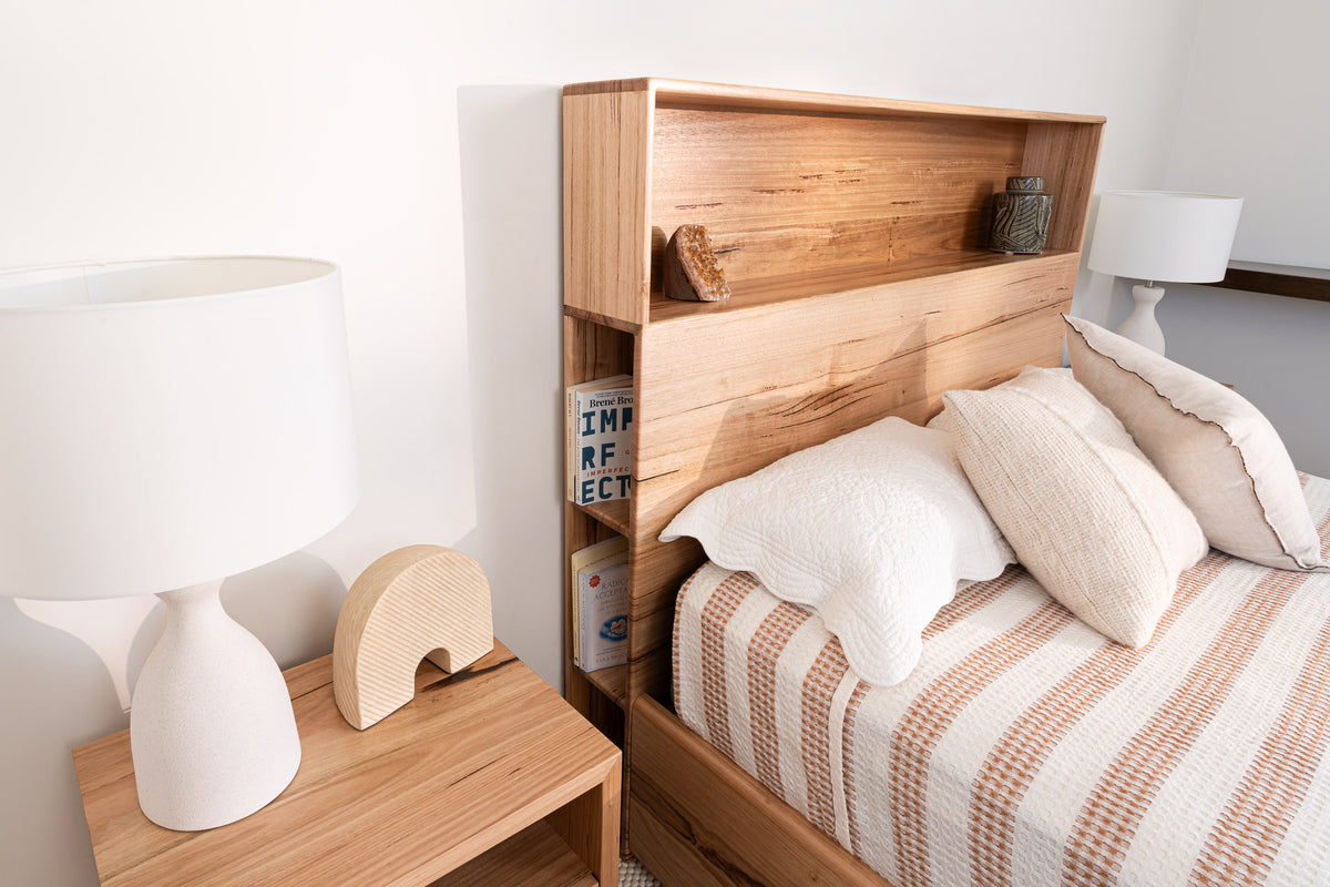 York Curve 4 Drawer Bookcase Messmate Bed Frame