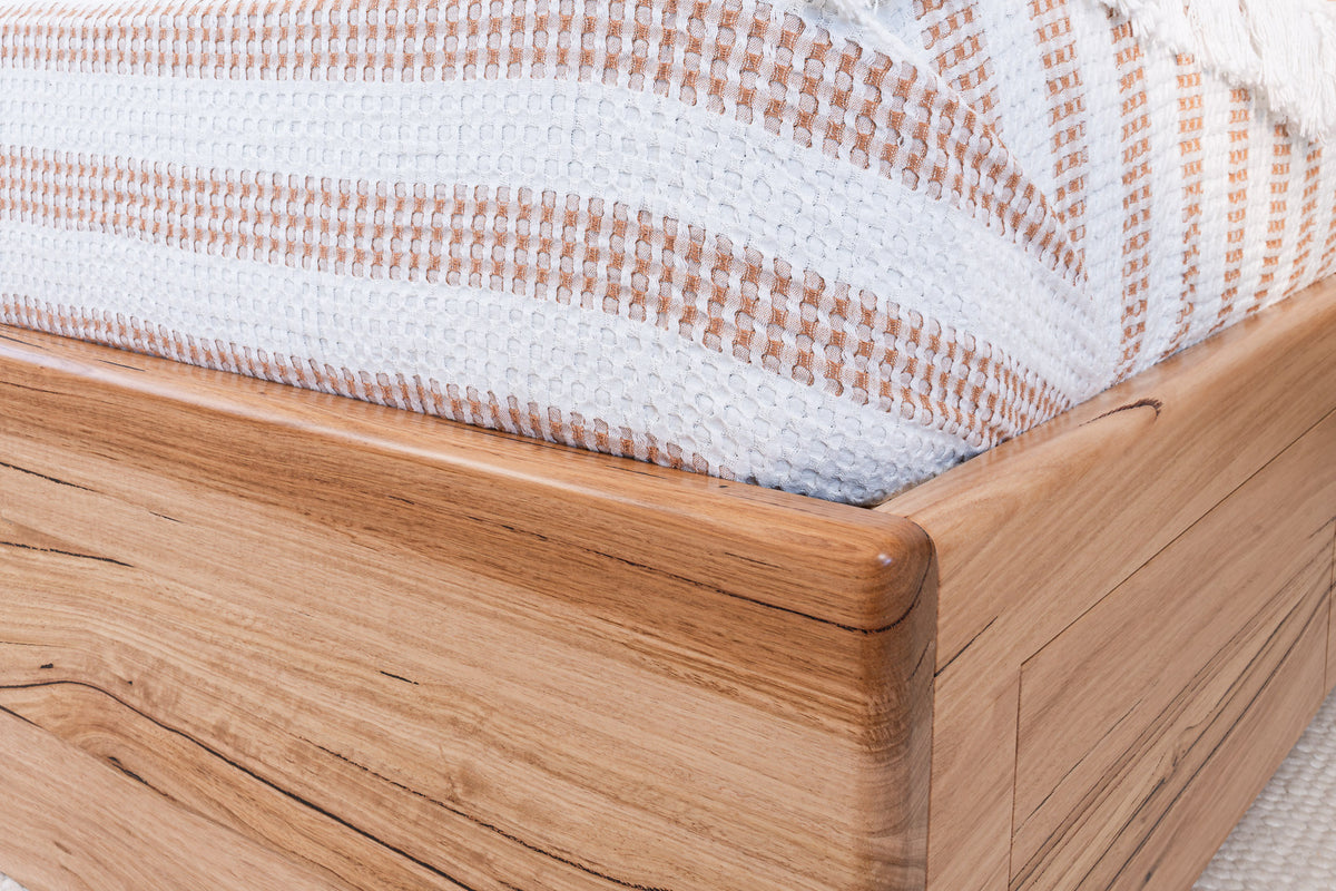 York Curve 4 Drawer Bookcase Messmate Bed Frame