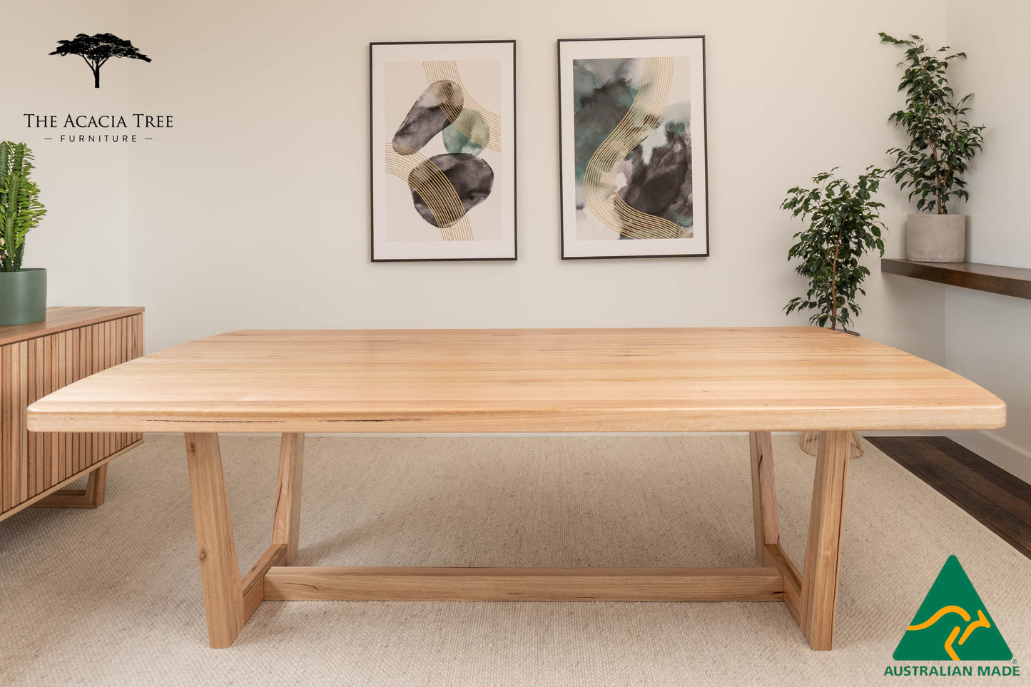 Dion Solid Vic Ash/ Wormy Chestnut Dining Table - Made in Australia