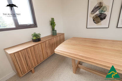 Dion Solid Vic Ash/ Wormy Chestnut Dining Table - Made in Australia