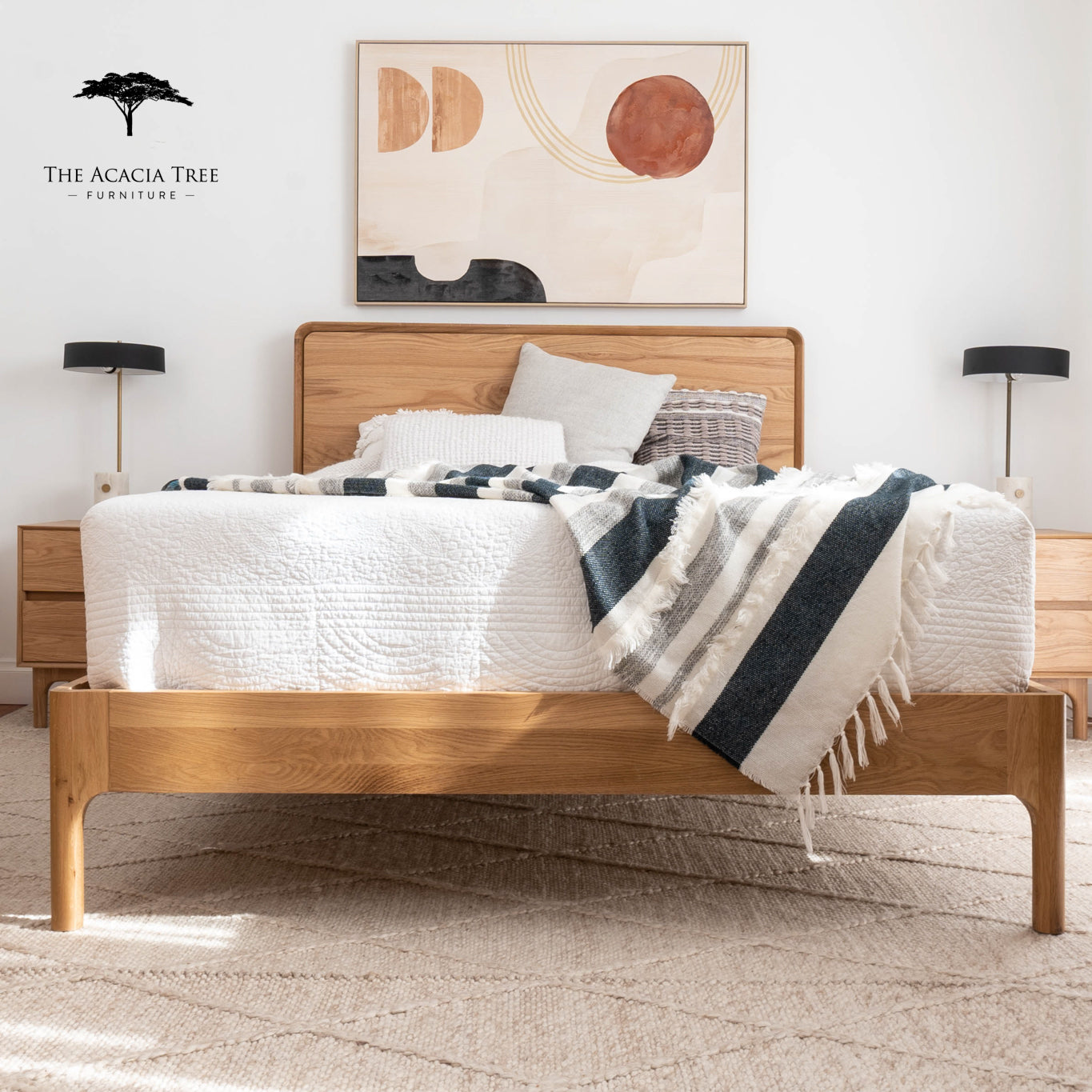 Emery American Oak Bed Frame