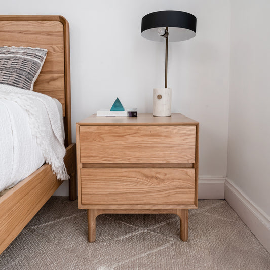 Emery American Oak Bedside Table