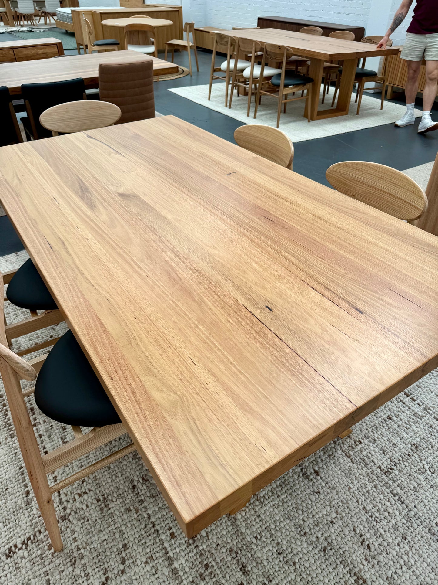 Ex Demo Axl Vic Ash Feature Grade Dining Table 2.1m - Brisbane Showroom