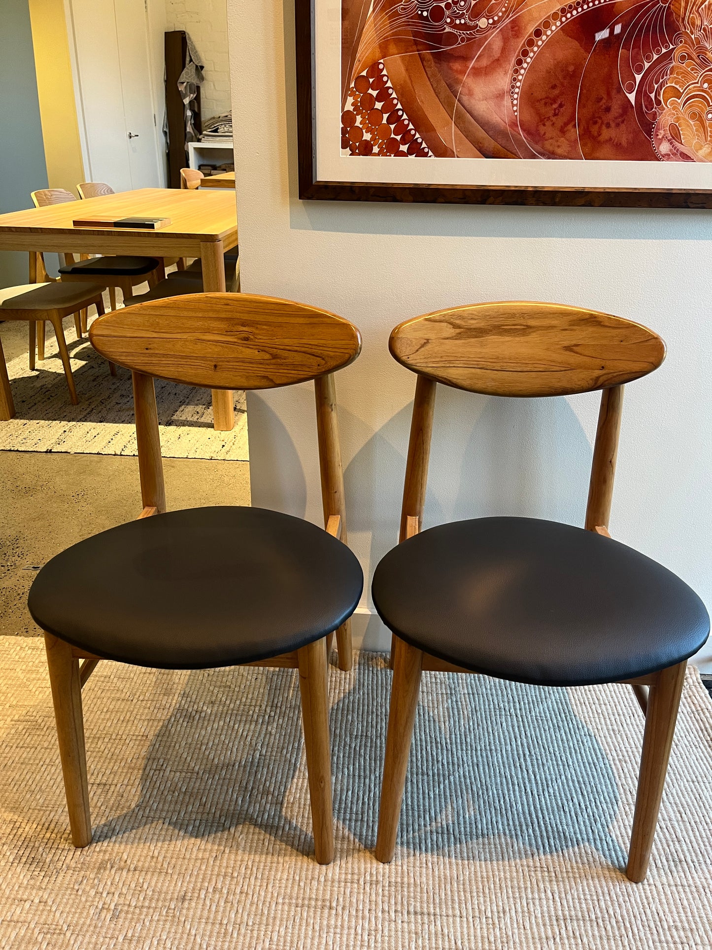 Ex Demo Solara Solid Hardwood Dining Chair set of 2