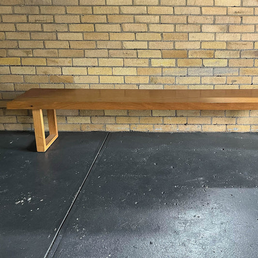Ex Demo 2.6m Solid Messmate Bench Seat - Available in Brisbane Showroom