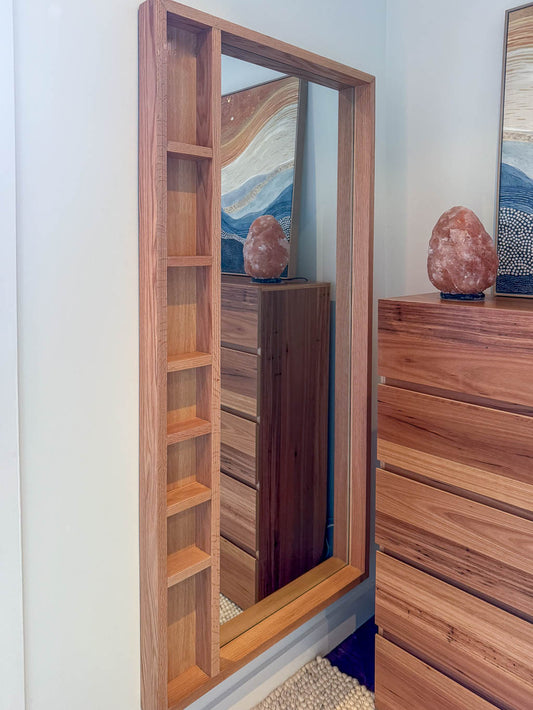 New York Solid American Oak Full Length Mirror